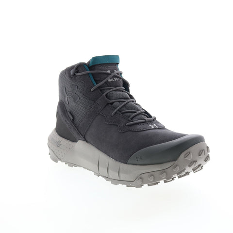 Under Armour MG Valsetz Trek Mid L WP Mens Gray Suede Tactical Boots