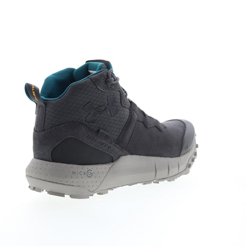 Under Armour MG Valsetz Trek Mid L WP Mens Gray Suede Tactical Boots