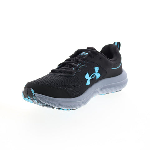Under Armour Charged Assert 10 Mens Black Canvas Athletic Running Shoes