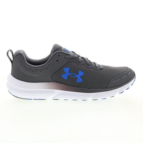 Under Armour Charged Assert 10 Mens Gray Canvas Athletic Running Shoes