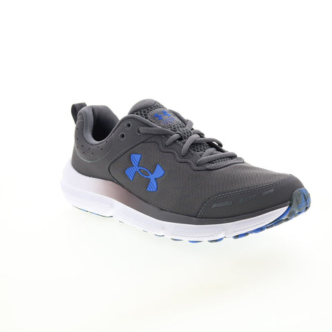 Under Armour Charged Assert 10 Mens Gray Canvas Athletic Running Shoes