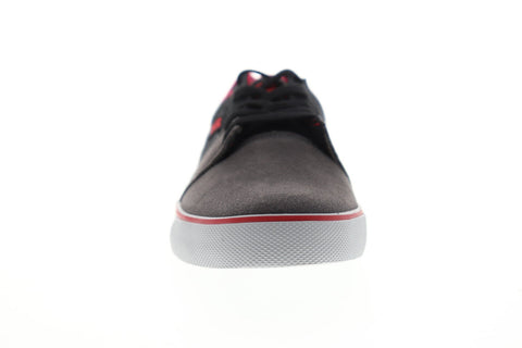 dc tonik 302905 mens gray black suede lace up athletic skate shoes