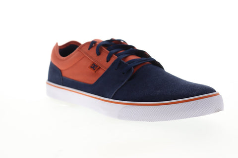DC Tonik 302905 Mens Blue Orange Suede Lace Up Athletic Skate Shoes