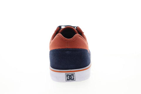 DC Tonik 302905 Mens Blue Orange Suede Lace Up Athletic Skate Shoes