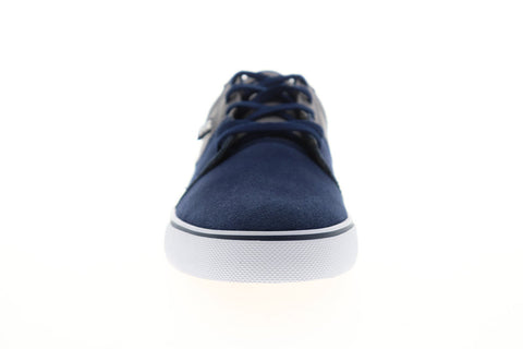 dc tonik 302905 mens blue gray suede lace up athletic skate shoes