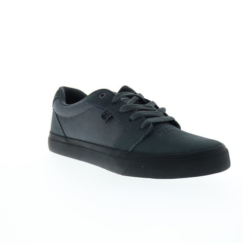 DC Anvil 303190-DGB Mens Gray Suede Lace Up Skate Inspired Sneakers Shoes