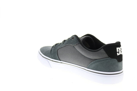 DC Anvil 303190-DSW Mens Gray Suede Skate Inspired Sneakers Shoes