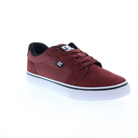 DC Anvil 303190-DWN Mens Brown Suede Skate Inspired Sneakers Shoes