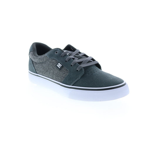 DC Anvil 303190-XGSW Mens Gray Suede Lace Up Skate Inspired Sneakers Shoes