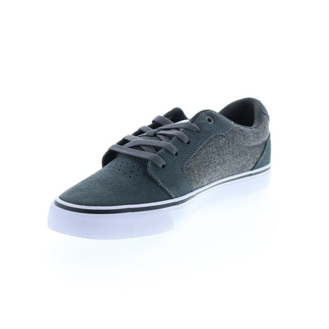 DC Anvil 303190-XGSW Mens Gray Suede Lace Up Skate Inspired Sneakers Shoes