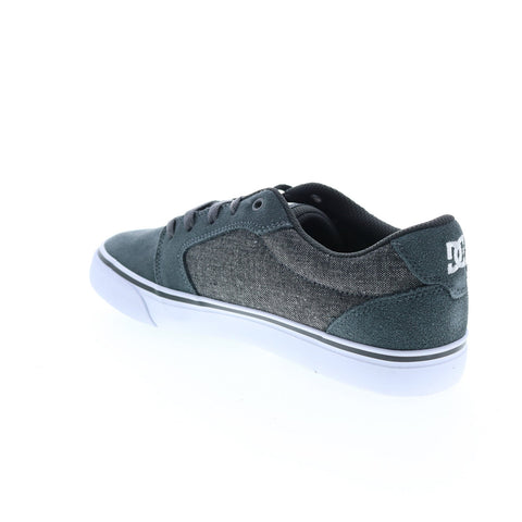 DC Anvil 303190-XGSW Mens Gray Suede Lace Up Skate Inspired Sneakers Shoes