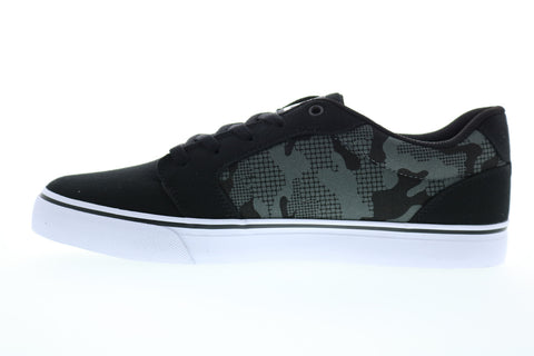 DC Anvil 303190 Mens Black Canvas Lace Up Skate Sneakers Shoes