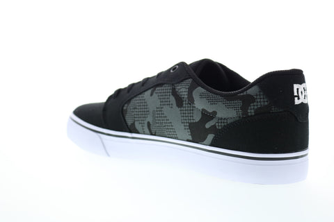 DC Anvil 303190 Mens Black Canvas Lace Up Skate Sneakers Shoes