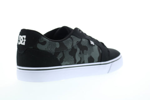 DC Anvil 303190 Mens Black Canvas Lace Up Skate Sneakers Shoes