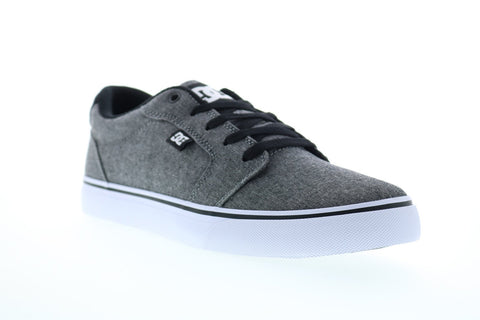 DC Anvil 303190 Mens Gray Canvas Lace Up Skate Sneakers Shoes