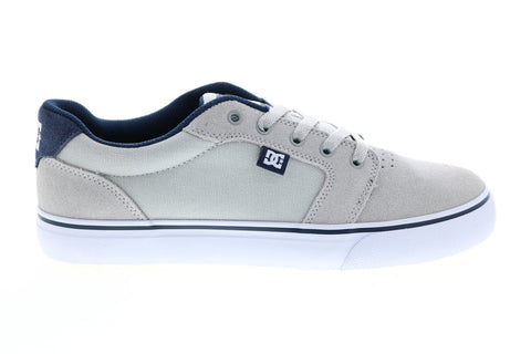 DC Anvil 303190 Mens Gray Suede Skate Inspired Sneakers Shoes