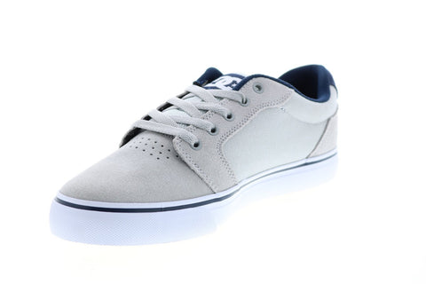DC Anvil 303190 Mens Gray Suede Skate Inspired Sneakers Shoes