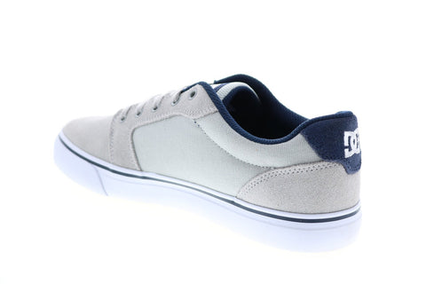 DC Anvil 303190 Mens Gray Suede Skate Inspired Sneakers Shoes