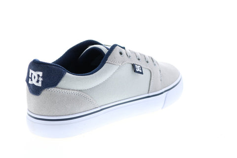 DC Anvil 303190 Mens Gray Suede Skate Inspired Sneakers Shoes