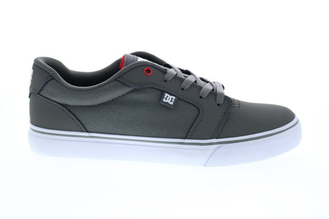 DC Anvil 303190 Mens Grey Nubuck Lace Up Skate Inspired Sneakers Shoes