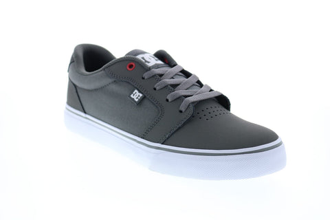 DC Anvil 303190 Mens Grey Nubuck Lace Up Skate Inspired Sneakers Shoes