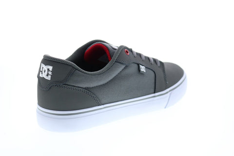 DC Anvil 303190 Mens Grey Nubuck Lace Up Skate Inspired Sneakers Shoes