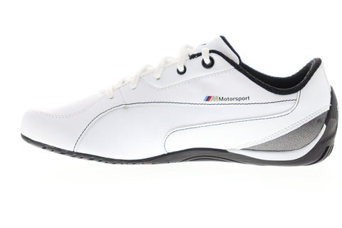 Puma Drift Cat 5 BMW NM 30487904 Mens White Lace Up Athletic Racing Shoes