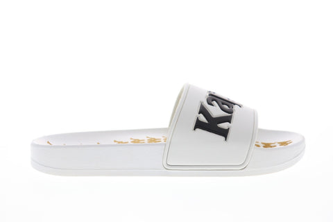 Kappa 222 Banda Adam 9 Mens White Synthetic Slides Slip On Sandals Shoes