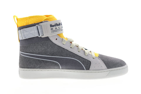 Puma RBR Cups Mid 30603502 Mens Gray Canvas Lace Up High Top Sneakers Shoes