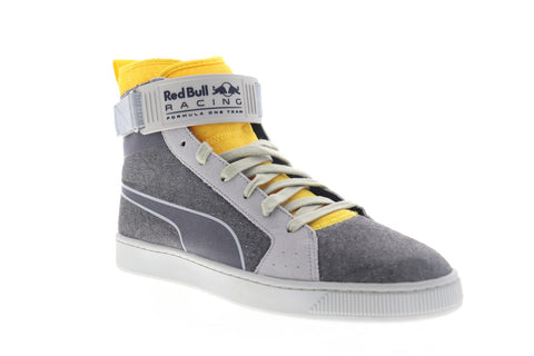 Puma RBR Cups Mid 30603502 Mens Gray Canvas Lace Up High Top Sneakers Shoes