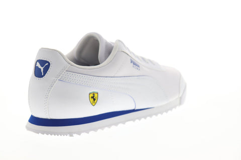 Puma Scuderia Ferrari Roma Mens White Leather Low Top Sneakers Shoes