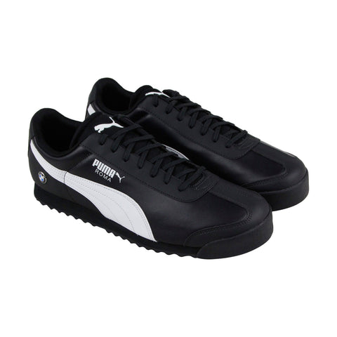 Puma Bmw Mms Roma 30619501 Mens Black Leather Casual Low Top Sneakers Shoes