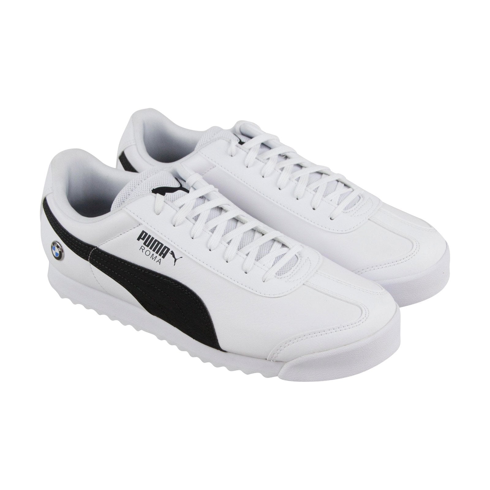 Puma Bmw Mms Roma 30619502 Mens White Leather Lace Up Motorsport Sneak -  Ruze Shoes