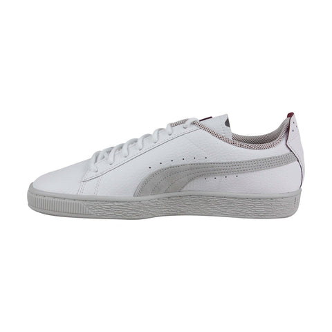 Puma Scuderia Ferrari Basket Ls Mens White Leather Casual Low Top Sneakers Shoes