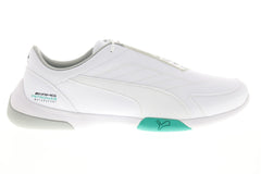 Puma Mapm Kart Cat III Mens White Leather Athletic Lace Up Racing Shoes
