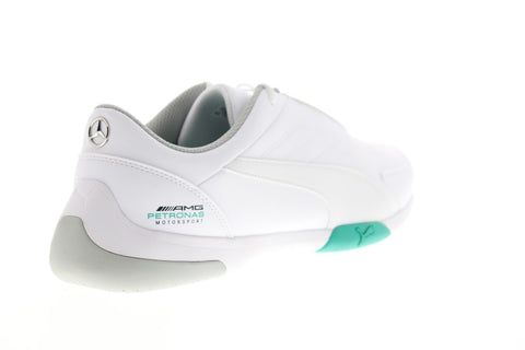 Puma Mapm Kart Cat III Mens White Leather Athletic Lace Up Racing Shoes