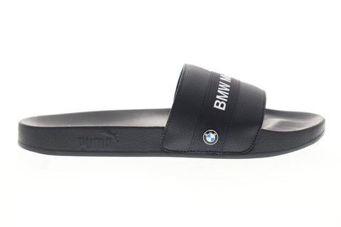 Puma Bmw Mms Leadcat Mens Black Synthetic Slides Slip On Sandals Shoes