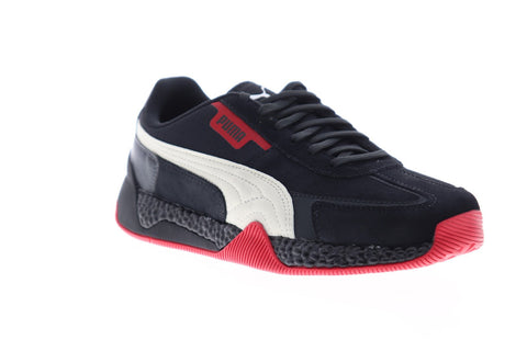 Puma Scuderia Ferrari Speed Hybrid LS Mens Black Suede Low Top Sneakers Shoes