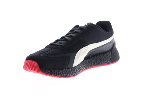 Puma Scuderia Ferrari Speed Hybrid LS Mens Black Suede Low Top Sneakers Shoes