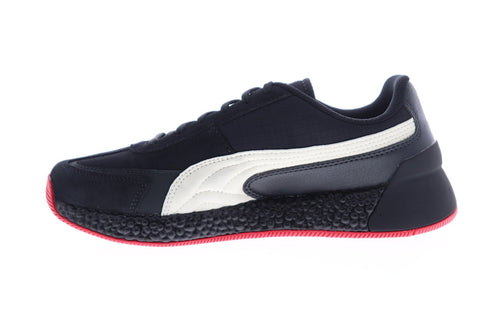 Puma Scuderia Ferrari Speed Hybrid LS Mens Black Suede Low Top Sneakers Shoes