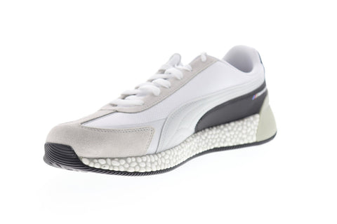 Puma BMW MMS Speed Hybrid 30646801 Mens White Suede Low Top Sneakers Shoes