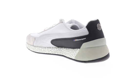 Puma BMW MMS Speed Hybrid 30646801 Mens White Suede Low Top Sneakers Shoes