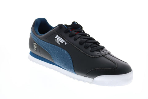 Puma Ferrari Style Roma Mens Black Motorsport Inspired Sneakers Shoes