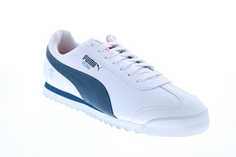 Puma Ferrari Style Roma Mens White Motorsport Inspired Sneakers Shoes