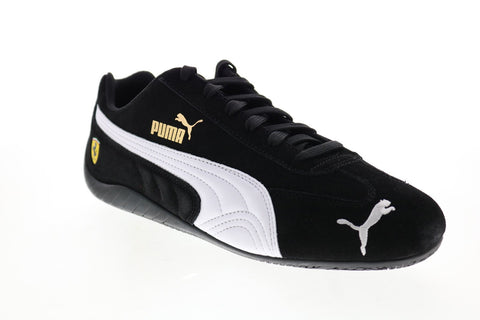 Puma Ferrari Speedcat Mens Black Suede Motorsport Inspired Sneakers Shoes