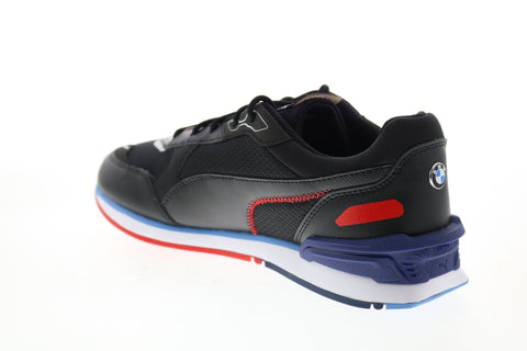 Puma BMW MMS Low Racer Mens Black Motorsport Inspired Sneakers Shoes