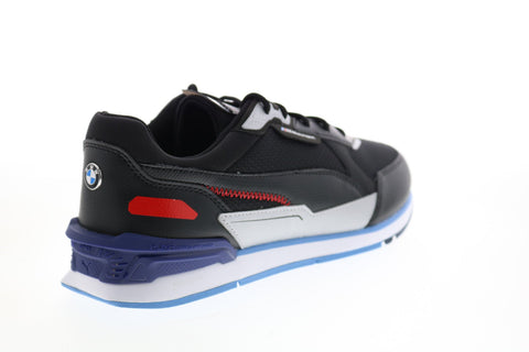 Puma BMW MMS Low Racer Mens Black Motorsport Inspired Sneakers Shoes