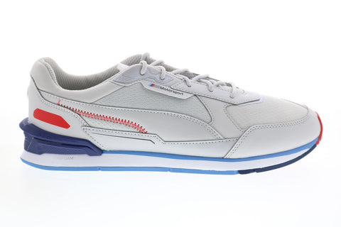 Puma BMW MMS Low Racer Mens Gray Motorsport Inspired Sneakers Shoes