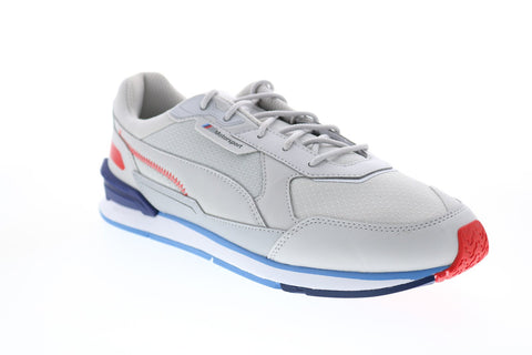 Puma BMW MMS Low Racer Mens Gray Motorsport Inspired Sneakers Shoes