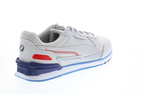 Puma BMW MMS Low Racer Mens Gray Motorsport Inspired Sneakers Shoes
